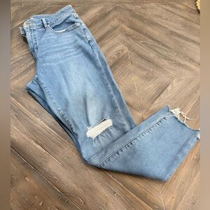LOFT Curvy skinny 12P Distressed Jeans